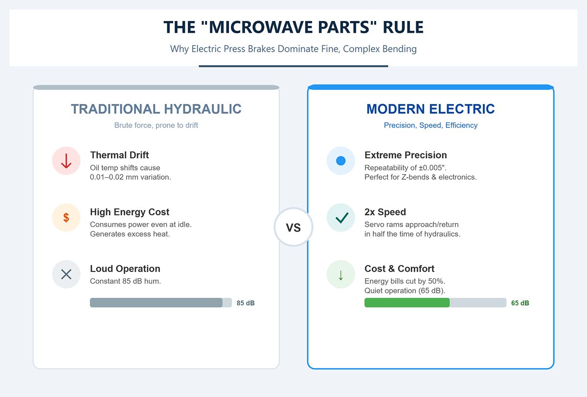 The “Microwave Parts” Rule: Why Fine, Complex Bends Are an Electric Machine’s Specialty