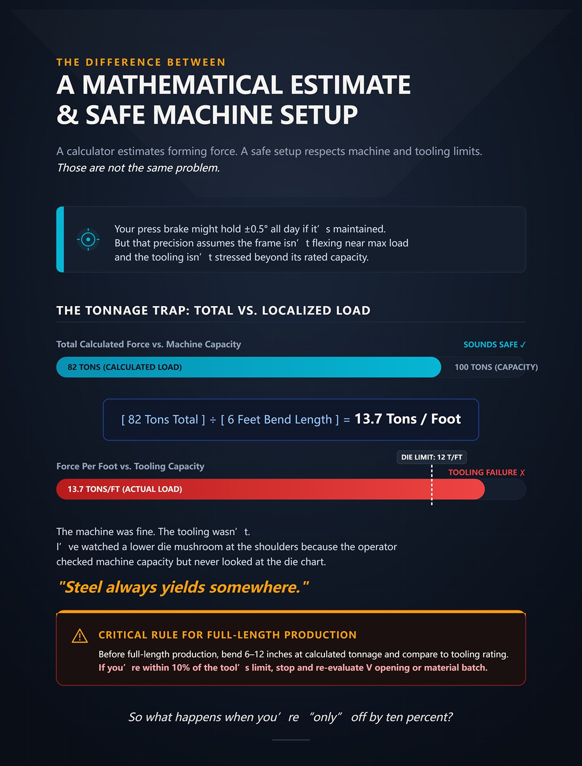 The difference between a mathematical estimate and a safe machine setup