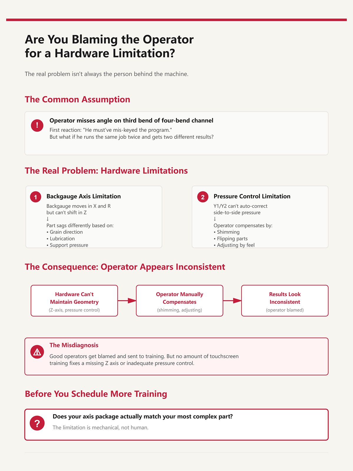Are You Blaming the Operator for a Hardware Limitation?