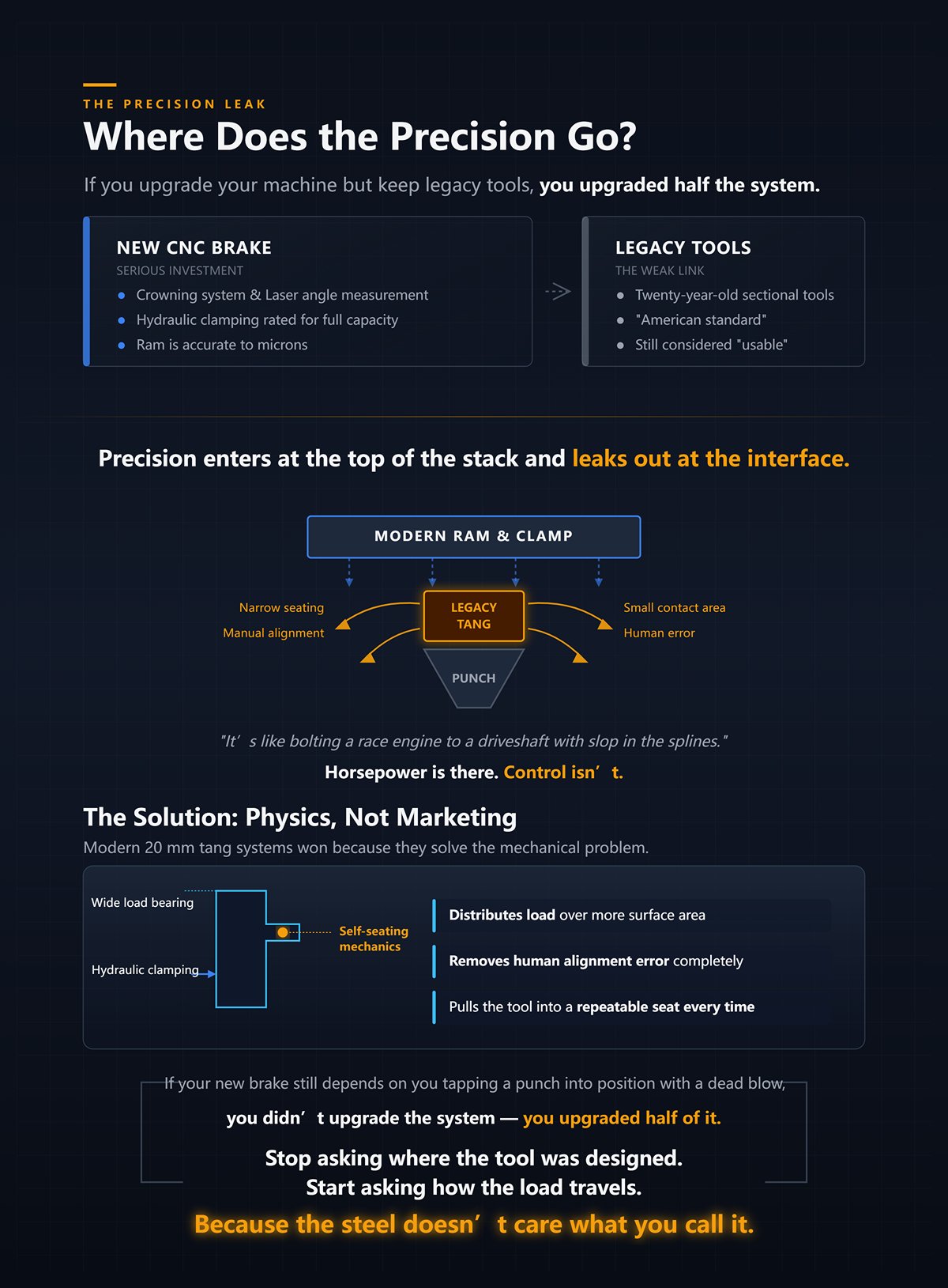 If you upgrade your machine but keep legacy tools, where does the precision go?
