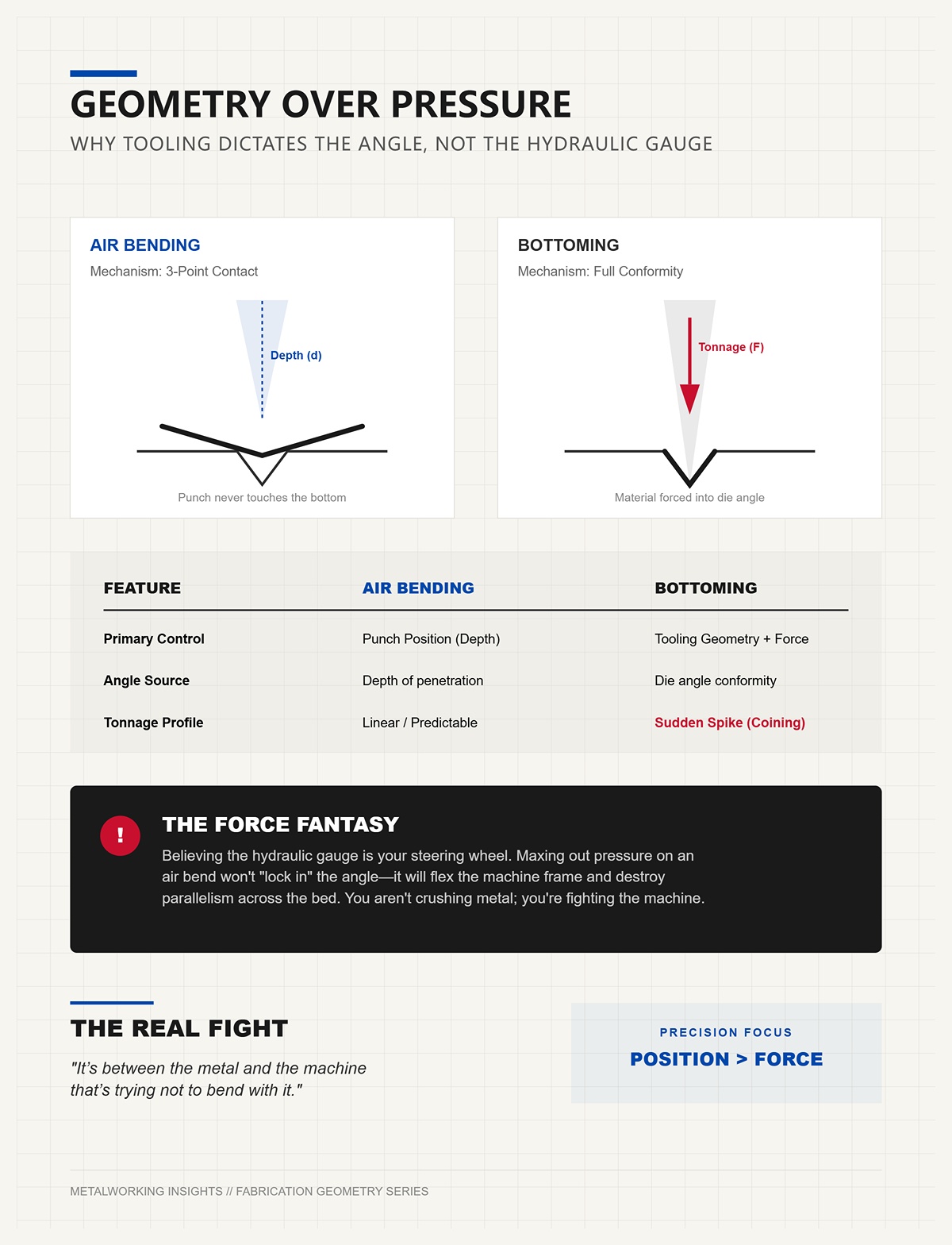 Air Bending vs. Bottoming: Why Geometry Dictates the Angle, Not Pressure