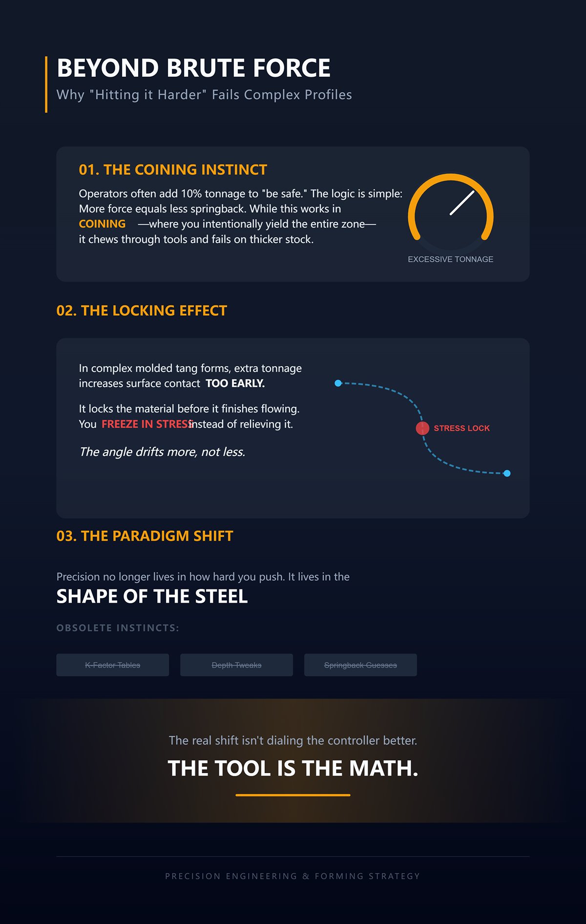 Why "hitting it harder" won't fix angle drift in complex profiles