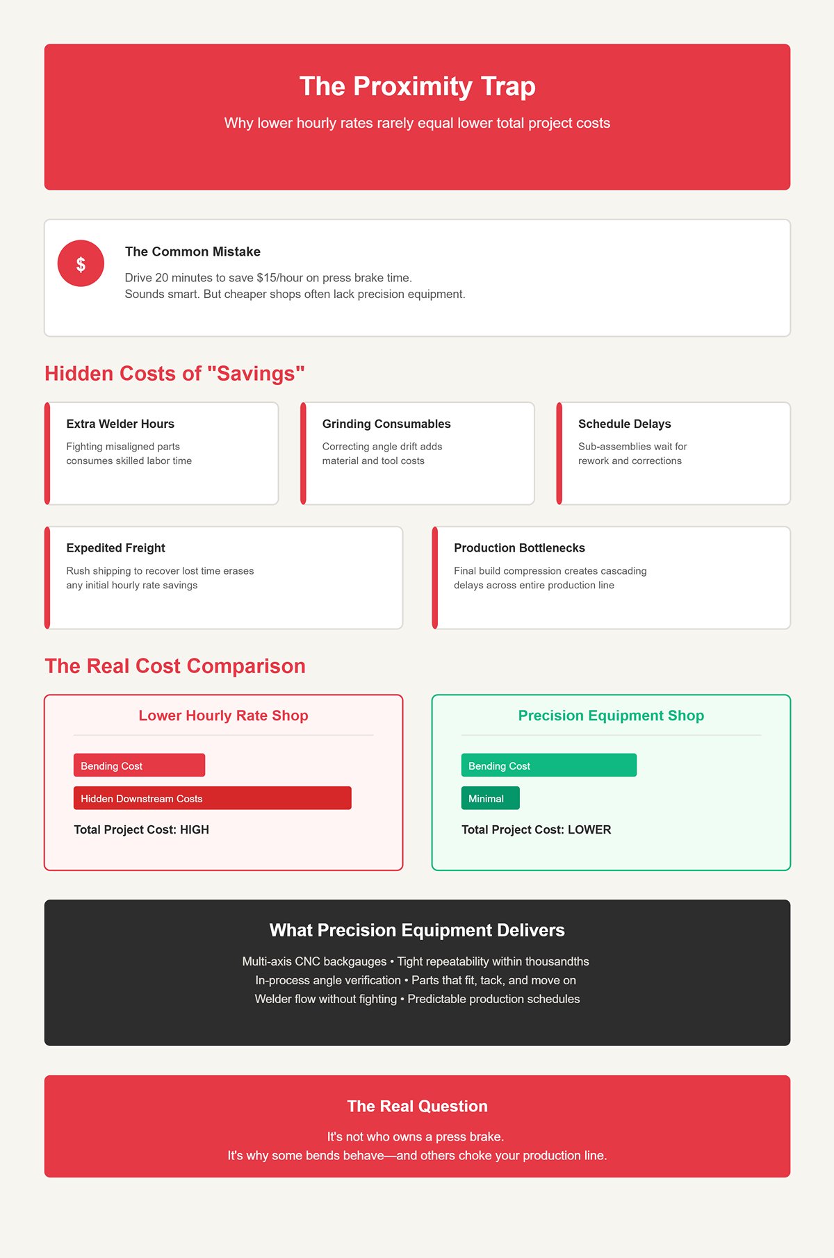 The proximity trap: Why lower hourly rates rarely equal lower total project costs