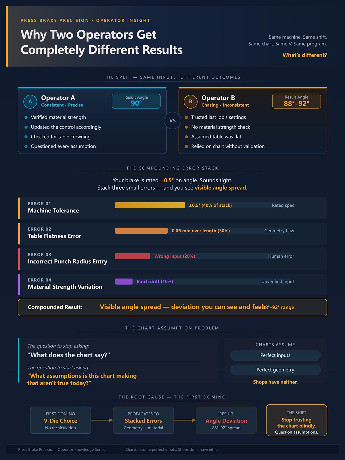 Why two operators using the exact same chart get completely different results